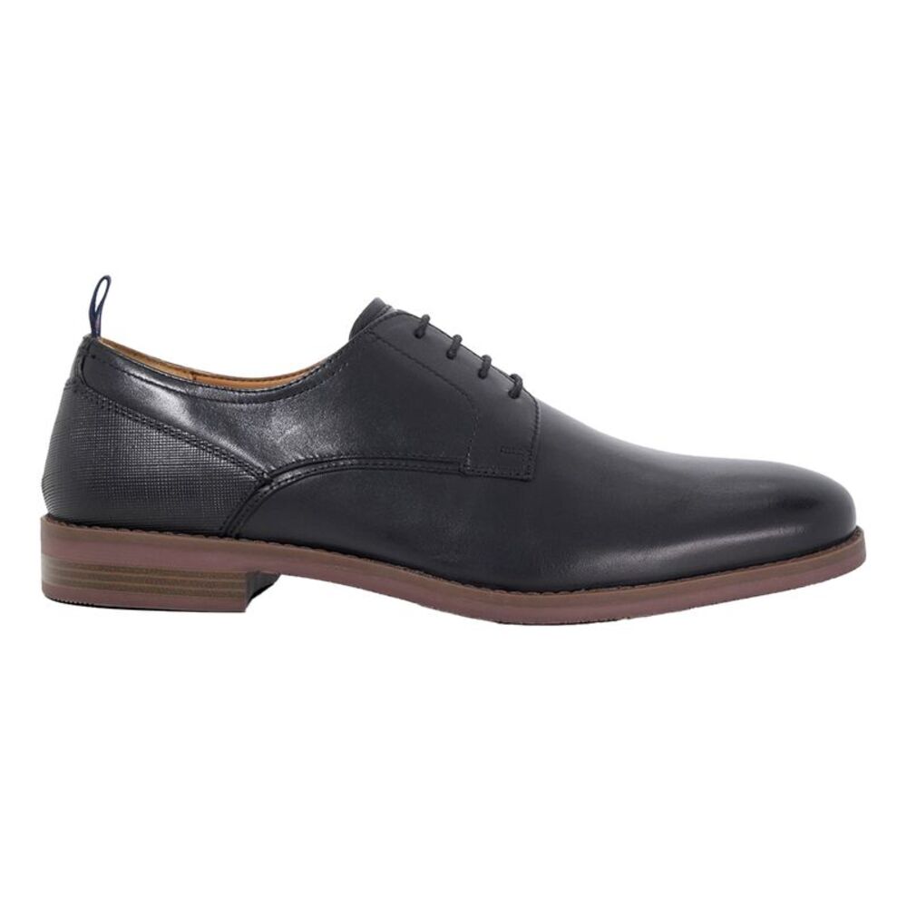 Dune London Mens Soreen Leather Lace Up Oxford Shoes / Black